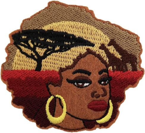 African Girl Black Girl Magic Embroidered Iron On Patch BLM Black Lives Matter in Saudi Arabia