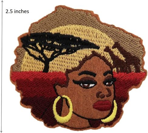 African Girl Black Girl Magic Embroidered Iron On Patch BLM Black Lives Matter in Saudi Arabia