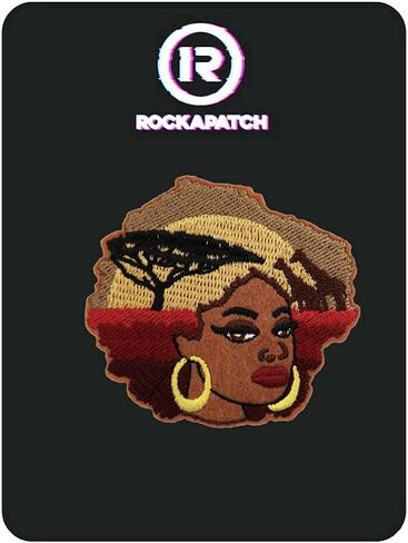 African Girl Black Girl Magic Embroidered Iron On Patch BLM Black Lives Matter in Saudi Arabia