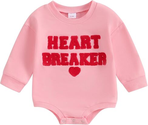 طفل صبي فتاة عيد الحب الزي رسالة التطريز البلوز فقاعة رومبير طويلة الأكمام Crewneck رومبير الملابس in Kuwait