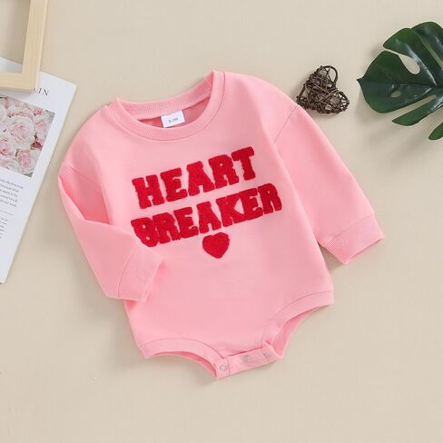 طفل صبي فتاة عيد الحب الزي رسالة التطريز البلوز فقاعة رومبير طويلة الأكمام Crewneck رومبير الملابس in Kuwait