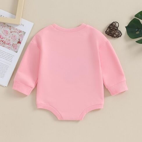 طفل صبي فتاة عيد الحب الزي رسالة التطريز البلوز فقاعة رومبير طويلة الأكمام Crewneck رومبير الملابس in Kuwait