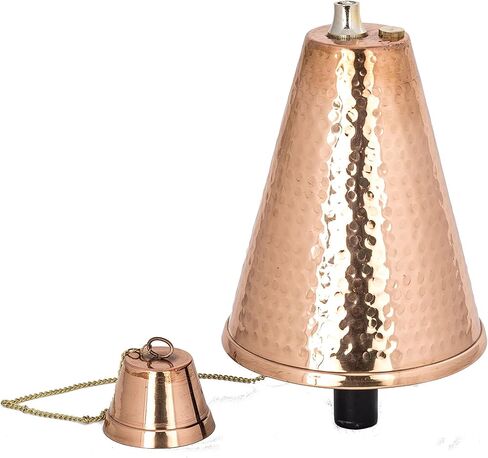 Haiwiian Premium Metal Oil Lamp Outdoor, 54" Tall- Tiki Style/w Snuffer Deck Torch for Patio, Outdoor, Lawn and Garden/w Large 32oz Oil Lamp (Brushed Bronze) in Saudi Arabia