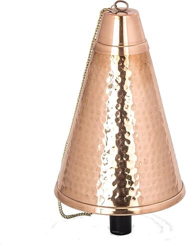 Haiwiian Premium Metal Oil Lamp Outdoor, 54" Tall- Tiki Style/w Snuffer Deck Torch for Patio, Outdoor, Lawn and Garden/w Large 32oz Oil Lamp (Brushed Bronze) in Saudi Arabia