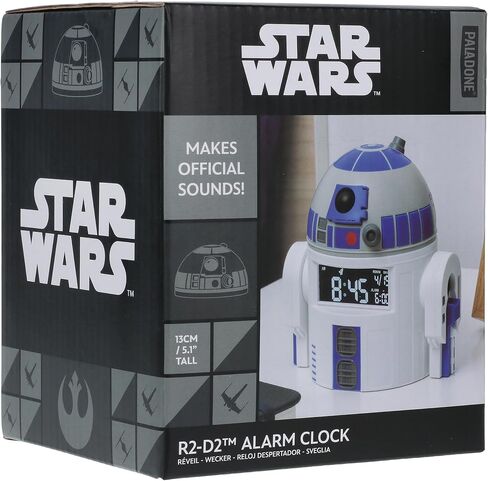 Paladone R2D2 Alarm Clock - Perfect Decor for Star Wars Fans - USB Cable Included - 13 cm (5") Tall in Kuwait