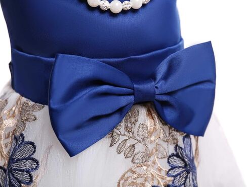 NSSMWTTC 2-9T Flower Girls Wedding Embroidery Dresses Toddler Christmas Easter Pgeant Dress with Necklace in Kuwait