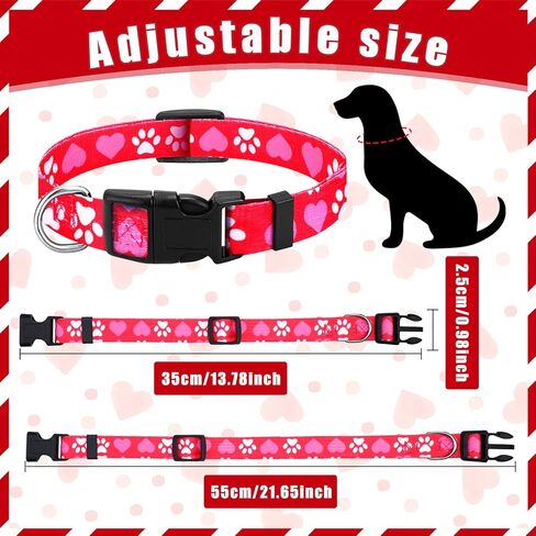 Sadnyy 6 Pcs Holiday St. Patrick's Day Dog Collars with Safety Plastic Buckle Adjustable Easter Day Cute Pet Collar for Female and Male Large Small Medium Dogs(M Size) in Kuwait