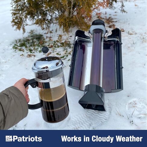 4Patriots Sun Kettle Personal Water Heater: Portable Thermos Boils Water Using The Sun, Thermal Flask For Camping, Hunting, Backpacking & Survival, Solar Powered, Lightweight & Gas & Electricity Free in Kuwait