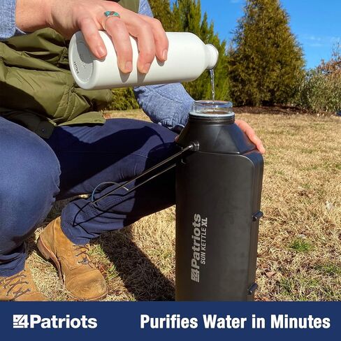 4Patriots Sun Kettle Personal Water Heater: Portable Thermos Boils Water Using The Sun, Thermal Flask For Camping, Hunting, Backpacking & Survival, Solar Powered, Lightweight & Gas & Electricity Free in Kuwait