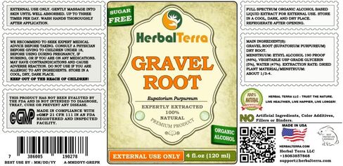 Herbal Terra LLC جذر الحصى (Eupatorium Purpureum) جليسيريت، مستخلص سائل خالٍ من الكحول للجذور المجففة 2 أونصة in Saudi Arabia