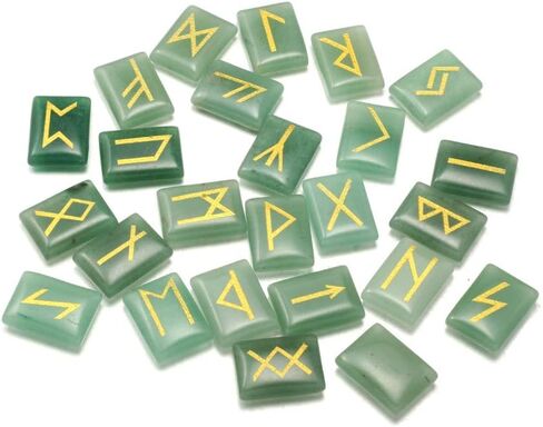 مجموعة أحجار Zotoone Rune مع أبجدية Elder Futhark المنقوشة وأحجار الرونية الطبيعية وأحجار الكريستال والتأمل والشفاء شاكرا الريكي (حقيبة قماش واحدة) in Saudi Arabia