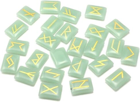 مجموعة أحجار Zotoone Rune مع أبجدية Elder Futhark المنقوشة وأحجار الرونية الطبيعية وأحجار الكريستال والتأمل والشفاء شاكرا الريكي (حقيبة قماش واحدة) in Saudi Arabia