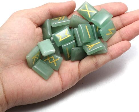 مجموعة أحجار Zotoone Rune مع أبجدية Elder Futhark المنقوشة وأحجار الرونية الطبيعية وأحجار الكريستال والتأمل والشفاء شاكرا الريكي (حقيبة قماش واحدة) in Saudi Arabia