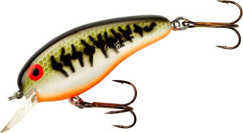 Bomber Lures Deep Flat A Crankbait Fishing Lure, Freshwater Fishing Gear and Accessories 2 1/2", 3/8 oz, Baby Bass Orange Belly, (B02DFABBO) in Saudi Arabia