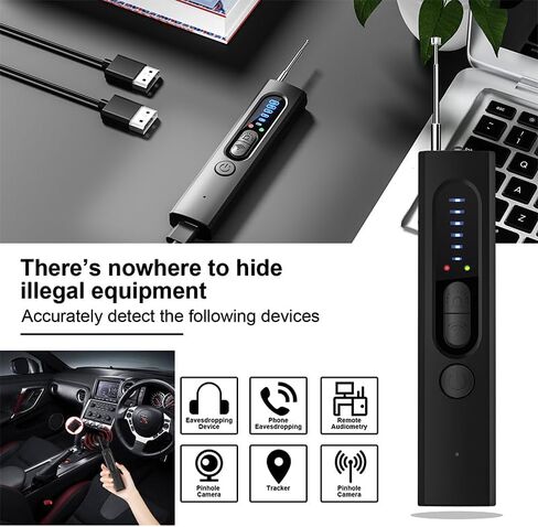 ALLC Hidden Camera Detectors, Listening Device Detector, GPS Tracker Detector, Anti-Spy Detector, RF Wireless Signal Scanner for Home Office Travel, 2024 Upgraded in Kuwait