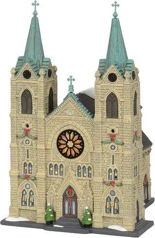 القسم 56 سبائك الزنك، بورسلين، سلك UL، PVC عيد الميلاد في مبنى City Village St. Thomas Cathedral Lit، 11.02 بوصة، متعدد الألوان in Saudi Arabia
