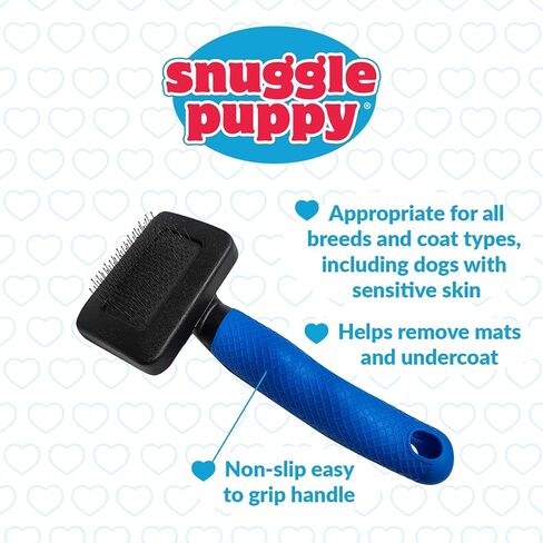 Snuggle Puppy Grooming - Slicker Brush for Dogs - Small - Easy to Use for Grooming, Dematting, and Removing Loose Hair from Pets in Kuwait