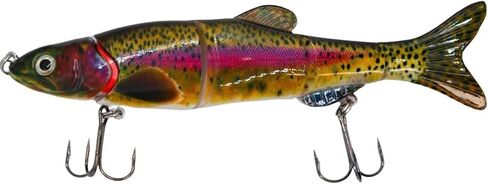 REAL FISH 6.5" The Intruder Multi Jointed Swimbait Bass Fishing Lure Bait Hard Slow Fast Sinking Life Like Gizzard Shad Minnow Bluegill Floating Slow Sinking (1) in Saudi Arabia
