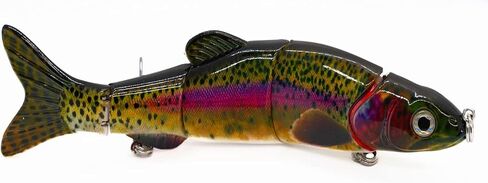 REAL FISH 6.5" The Intruder Multi Jointed Swimbait Bass Fishing Lure Bait Hard Slow Fast Sinking Life Like Gizzard Shad Minnow Bluegill Floating Slow Sinking (1) in Saudi Arabia