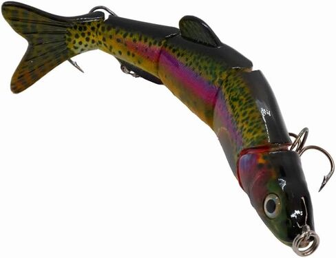 REAL FISH 6.5" The Intruder Multi Jointed Swimbait Bass Fishing Lure Bait Hard Slow Fast Sinking Life Like Gizzard Shad Minnow Bluegill Floating Slow Sinking (1) in Saudi Arabia