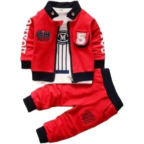 Baby Boy's Clothing Sets Jacket + T-Shirt + Pants Three-Piece Newborn Sportswear outfit clothes in Saudi Arabia