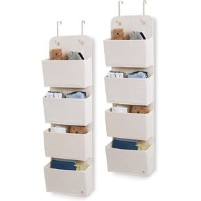 Delta Children GAP babyGap 2-Pack Over the Door Storage Organizer with 4 Pockets, Blue