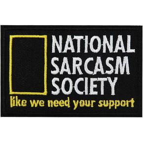 جمعية السخرية الوطنية مثل نحن بحاجة إليك لدعم الحديد المطرز على رقعة دبوس قبعة ميمي المضحكة ذاتية الصنع in Kuwait