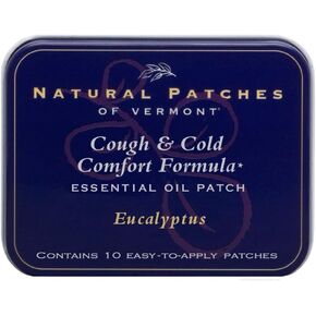 Natural Patches Of Vermont Eucalyptus Cough & Cold Comfort Essential Oil Body Patches, 10-Count Tins in Kuwait