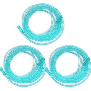 3 Pack Oxygen Tube, Kink Resistant Oxygen Supply Tubing, Each 16.7 Feet, Green Color, with Direct and Y Connector in Kuwait