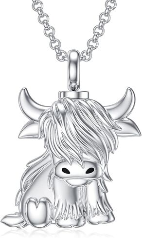 MEIDERBO قلادة الجرة للرماد 925 الفضة الاسترليني الطائر الطنان / الفراشة / بقرة المرتفعات / الموسيقى / الفيل / اليعسوب / أجنحة الملاك مجوهرات حرق المجوهرات التذكارية قلادة تذكار للنساء والرجال مع أداة التعبئة in Kuwait