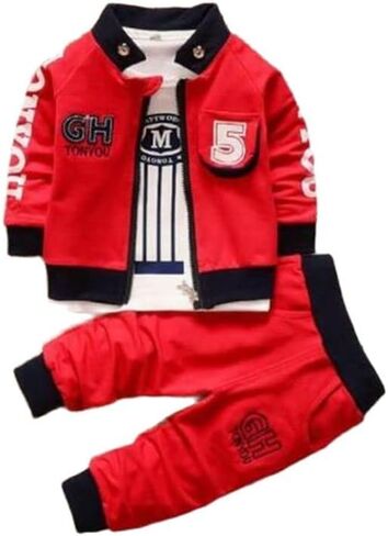 Baby Boy's Clothing Sets Jacket + T-Shirt + Pants Three-Piece Newborn Sportswear outfit clothes in Saudi Arabia