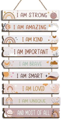 Vagafilla 9 قطع قوس قزح فتاة ديكور الفتيات غرفة ديكور لوحة علامة ملهمة قوس قزح فتاة اقتباسات إيجابية جدار الفن ديكور معلقة علامة لفتاة غرفة نوم الأميرة غرفة طفل صغير-12 in Kuwait