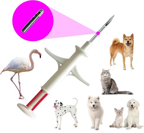 Animal ID Microchip for Dogs Cats Horses Pigs Cows 20 Pack 2.12X12mm ISO11784/ISO11785/FDX-B Pet ID Tags, 15 ID Microchip in Kuwait