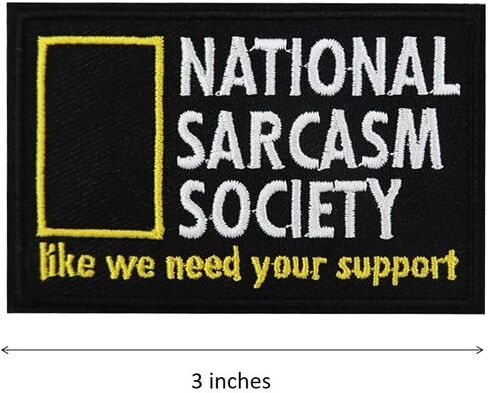 جمعية السخرية الوطنية مثل نحن بحاجة إليك لدعم الحديد المطرز على رقعة دبوس قبعة ميمي المضحكة ذاتية الصنع in Kuwait