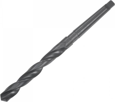 uxcell 13.6mm Twist Drill Bit with MT1 Morse Taper Shank, 100mm Flute Length High-Speed Steel Black Oxide in Saudi Arabia
