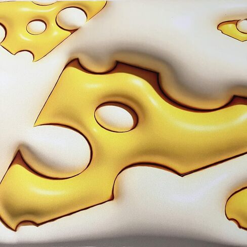 يوكيلير سجادة حمام بتصميم جبنة لطيفة للمطبخ ثلاثية الابعاد بصرية مضادة للانزلاق ماصة للحمام وغرفة نوم الاطفال وديكور باب الحمام 31.5 انش × 19.6 انش in Kuwait