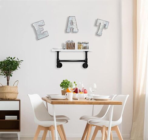 Zoreal Galvanized EAT Sign Rustic Metal Letters Free Standing Decorative Sign Wall Decor in Saudi Arabia