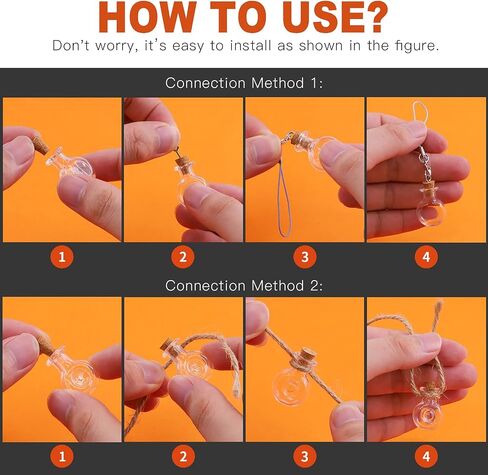 Tanstic 119Pcs 6 Shapes Glass Jars Bottles with Cork Stoppers Set, 48Pcs Wish Bottles Glass Favor Jars with 50Pcs Eye Screws, Lobster Claw Clasps and 30 Yards Twine for Wedding Party DIY Decoration in Saudi Arabia