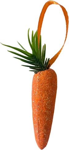 WINBOB 30 Pcs Easter Carrot Hanging Ornaments Premium Foam Glitter Artificial Carrots for Easter Decoration in Kuwait
