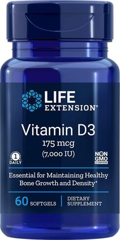 Life Extension - Vitamin D3-7000 Iu, 60 Count (Pack of 2) in Saudi Arabia