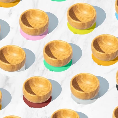 هدايا مافين: مجموعة هدايا إطعام الأطفال من شركة أفانشي بيبي - وعاء شفط من الخيزران مع الملعقة والأزرق والخيزران مع 3 أقسام مع الملعقة والأزرق – للأطفال من عمر 6 أشهر فأكثر. in Kuwait