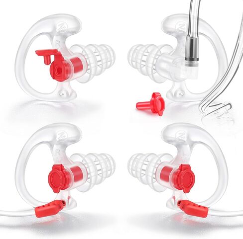 زيديو سدادات اذن سيليكون مفلترة للضوضاء، سماعات اذن مريحة ثلاثية الحواف - شفافة، L، زوجان in Kuwait