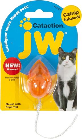 JW Petmate Cataction Mouse with Bell & Tail Toy, Multicolor in Saudi Arabia