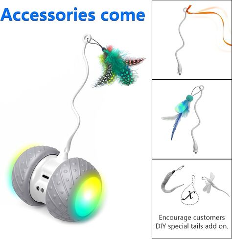 ألعاب القطط التفاعلية القابلة لإعادة الشحن من بينتوبال مع مؤقت تلقائي، سرعة دوران سريعة وبطيئة على السجاد in Kuwait