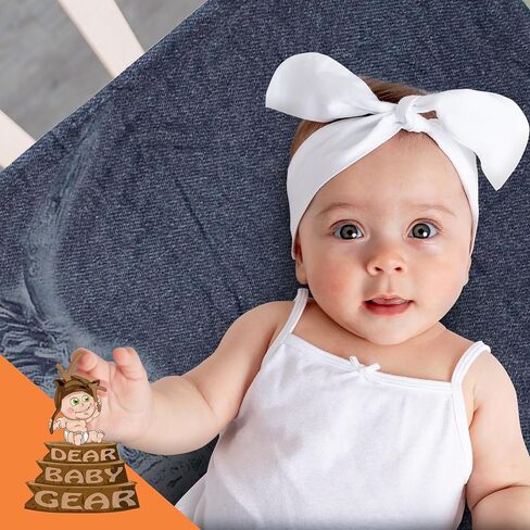 Dear Baby Gear Farm Deluxe Baby Blanket - Reversible, Milestone & Newborn Gifts for Girls and Boys - Red Handkerchief Blanket with Black Dot and Cow Print Ruffle - 33 x 33 Inches in Kuwait