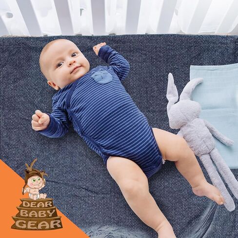 Dear Baby Gear Farm Deluxe Baby Blanket - Reversible, Milestone & Newborn Gifts for Girls and Boys - Red Handkerchief Blanket with Black Dot and Cow Print Ruffle - 33 x 33 Inches in Kuwait