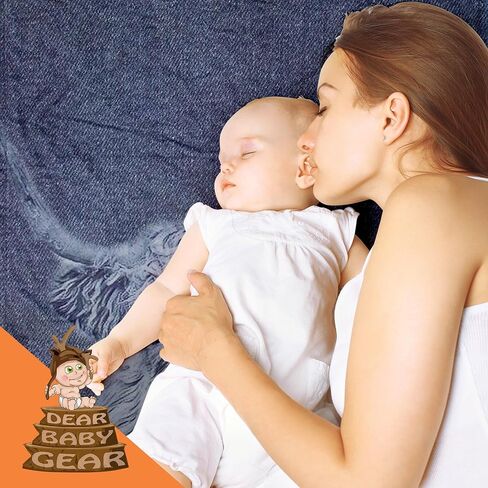 Dear Baby Gear Farm Deluxe Baby Blanket - Reversible, Milestone & Newborn Gifts for Girls and Boys - Red Handkerchief Blanket with Black Dot and Cow Print Ruffle - 33 x 33 Inches in Kuwait