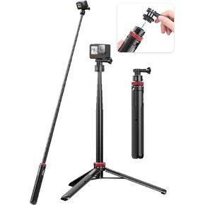 حامل ثلاثي مرن لكاميرا Gopro DJI insta360 - ULANZI Go Quick II Action Camera حامل ثلاثي القوائم سريع التحرير I 360 درجة دوران بانورامي I أرجل قابلة للانحناء خفيفة الوزن وعصا محمولة وكاميرا مدمجة ملحقات مدونة فيديو