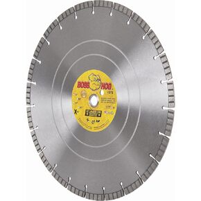 Delta Diamond Boss Hog GTS شفرة ماسية خرسانية مقاس 16 بوصة، 125 × 1 بوصة - 20 مم، استخدم شرائح توربو رطبة أو جافة، مسننة لقطع سريع وخالي من الرقائق للخرسانة والبناء والحجر (16 بوصة) in Kuwait
