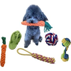 مجموعة ألعاب الكلاب الأليفة متعددة الاستخدامات من أوتكيريج - ألعاب غير قابلة للتدمير لجميع سلالات الكلاب، حبل أسنان عالي التحمل، تفاعلي ومتين، يعزز المضغ وصحة الأسنان in Kuwait